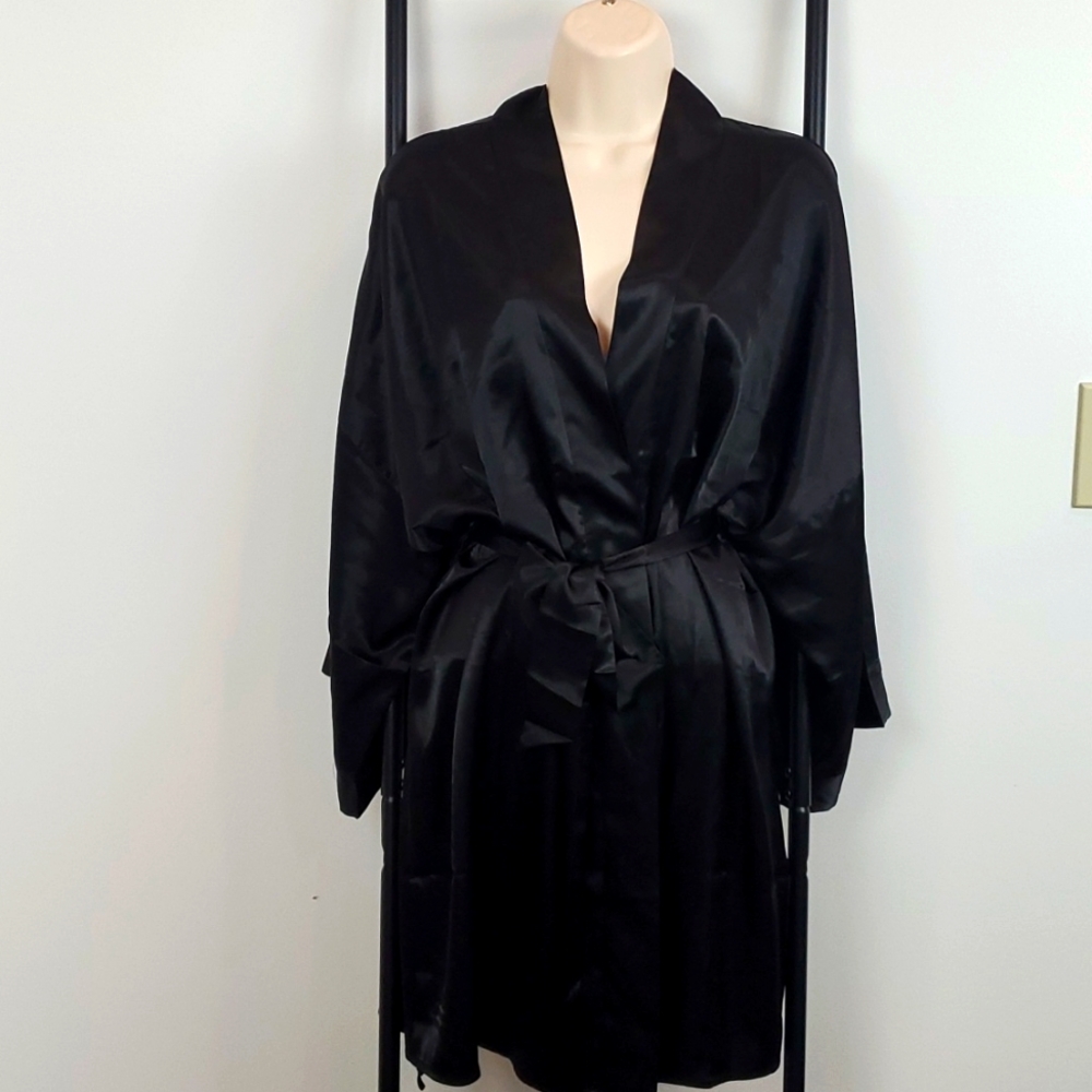 Adore Me black polyester blend Robe women size O/S